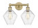 Cindyrella - 2 Light - 17 inch - Brushed Brass - Bath Vanity Light (3442|616-2W-BB-G654-8)