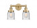 Bell - 2 Light - 14 inch - Brushed Brass - Bath Vanity Light (3442|616-2W-BB-G54)