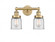 Bell - 2 Light - 14 inch - Brushed Brass - Bath Vanity Light (3442|616-2W-BB-G52)