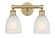 Brookfield - 2 Light - 15 inch - Brushed Brass - Bath Vanity Light (3442|616-2W-BB-G441)