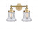Bellmont - 2 Light - 15 inch - Brushed Brass - Bath Vanity Light (3442|616-2W-BB-G194)