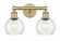 Athens - 2 Light - 15 inch - Brushed Brass - Bath Vanity Light (3442|616-2W-BB-G124-6)