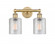 Cobbleskill - 2 Light - 14 inch - Brushed Brass - Bath Vanity Light (3442|616-2W-BB-G112)