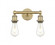 Edison - 2 Light - 11 inch - Brushed Brass - Bath Vanity Light (3442|616-2W-BB)