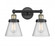 Cone - 2 Light - 15 inch - Black Antique Brass - Bath Vanity Light (3442|616-2W-BAB-G64)