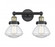 Olean - 2 Light - 16 inch - Black Antique Brass - Bath Vanity Light (3442|616-2W-BAB-G322)