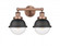 Edison - 2 Light - 16 inch - Antique Copper - Bath Vanity Light (3442|616-2W-AC-HFS-62-BK)