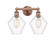 Cindyrella - 2 Light - 17 inch - Antique Copper - Bath Vanity Light (3442|616-2W-AC-G652-8)