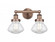 Olean - 2 Light - 16 inch - Antique Copper - Bath Vanity Light (3442|616-2W-AC-G322)