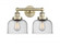 Bell - 2 Light - 17 inch - Antique Brass - Bath Vanity Light (3442|616-2W-AB-G74)