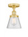 Cone - 1 Light - 6 inch - Satin Gold - Semi-Flush Mount (3442|616-1F-SG-G64)