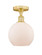 Athens - 1 Light - 8 inch - Satin Gold - Semi-Flush Mount (3442|616-1F-SG-G121-8)