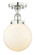 Beacon - 1 Light - 8 inch - Polished Nickel - Semi-Flush Mount (3442|616-1F-PN-G201-8)