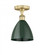 Plymouth - 1 Light - 8 inch - Brushed Brass - Semi-Flush Mount (3442|616-1F-BB-MBD-75-GR)