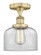 Bell - 1 Light - 8 inch - Brushed Brass - Semi-Flush Mount (3442|616-1F-BB-G72)