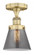 Cone - 1 Light - 6 inch - Brushed Brass - Semi-Flush Mount (3442|616-1F-BB-G63)