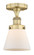 Cone - 1 Light - 6 inch - Brushed Brass - Semi-Flush Mount (3442|616-1F-BB-G61)