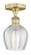 Norfolk - 1 Light - 6 inch - Brushed Brass - Semi-Flush Mount (3442|616-1F-BB-G462-6)