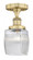 Colton - 1 Light - 6 inch - Brushed Brass - Semi-Flush Mount (3442|616-1F-BB-G302)