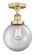 Beacon - 1 Light - 8 inch - Brushed Brass - Semi-Flush Mount (3442|616-1F-BB-G202-8)
