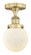Beacon - 1 Light - 6 inch - Brushed Brass - Semi-Flush Mount (3442|616-1F-BB-G201-6)