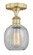 Belfast - 1 Light - 6 inch - Brushed Brass - Semi-Flush Mount (3442|616-1F-BB-G105)