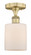 Cobbleskill - 1 Light - 5 inch - Brushed Brass - Semi-Flush Mount (3442|616-1F-BB-G111)