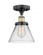 Cone - 1 Light - 8 inch - Black Antique Brass - Semi-Flush Mount (3442|616-1F-BAB-G42)