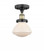 Olean - 1 Light - 7 inch - Black Antique Brass - Semi-Flush Mount (3442|616-1F-BAB-G321)