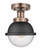 Edison - 1 Light - 7 inch - Antique Copper - Semi-Flush Mount (3442|616-1F-AC-HFS-64-BK)