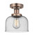 Bell - 1 Light - 8 inch - Antique Copper - Semi-Flush Mount (3442|616-1F-AC-G74)