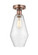 Cindyrella - 1 Light - 7 inch - Antique Copper - Semi-Flush Mount (3442|616-1F-AC-G654-7)