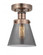 Cone - 1 Light - 6 inch - Antique Copper - Semi-Flush Mount (3442|616-1F-AC-G63)
