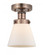 Cone - 1 Light - 6 inch - Antique Copper - Semi-Flush Mount (3442|616-1F-AC-G61)