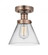 Cone - 1 Light - 8 inch - Antique Copper - Semi-Flush Mount (3442|616-1F-AC-G42)