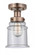 Canton - 1 Light - 6 inch - Antique Copper - Semi-Flush Mount (3442|616-1F-AC-G184)