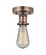 Bare Bulb - 1 Light - 2 inch - Antique Copper - Semi-Flush Mount (3442|616-1F-AC)