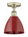 Plymouth - 1 Light - 8 inch - Antique Brass - Semi-Flush Mount (3442|616-1F-AB-MBD-75-RD)