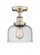Bell - 1 Light - 8 inch - Antique Brass - Semi-Flush Mount (3442|616-1F-AB-G74)