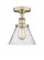 Cone - 1 Light - 8 inch - Antique Brass - Semi-Flush Mount (3442|616-1F-AB-G44)