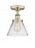 Cone - 1 Light - 8 inch - Antique Brass - Semi-Flush Mount (3442|616-1F-AB-G42)