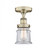 Canton - 1 Light - 5 inch - Antique Brass - Semi-Flush Mount (3442|616-1F-AB-G182S)