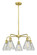 Conesus - 5 Light - 24 inch - Satin Gold - Chandelier (3442|516-5CR-SG-G275)