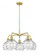 Athens Deco Swirl - 5 Light - 26 inch - Satin Gold - Chandelier (3442|516-5CR-SG-G1213-8)