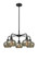 Fenton - 5 Light - 25 inch - Matte Black - Chandelier (3442|516-5CR-BK-G96)