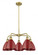 Plymouth - 5 Light - 26 inch - Brushed Brass - Chandelier (3442|516-5CR-BB-MBD-75-RD)