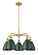 Plymouth - 5 Light - 26 inch - Brushed Brass - Chandelier (3442|516-5CR-BB-MBD-75-GR)