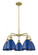 Plymouth - 5 Light - 26 inch - Brushed Brass - Chandelier (3442|516-5CR-BB-MBD-75-BL)