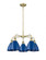 Plymouth - 5 Light - 26 inch - Antique Brass - Chandelier (3442|516-5CR-AB-MBD-75-BL)