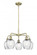 Salina - 5 Light - 24 inch - Antique Brass - Chandelier (3442|516-5CR-AB-G292)